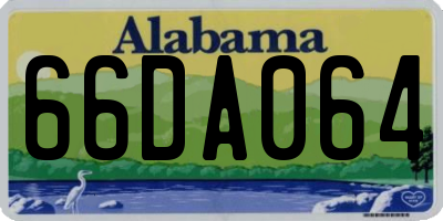 AL license plate 66DA064