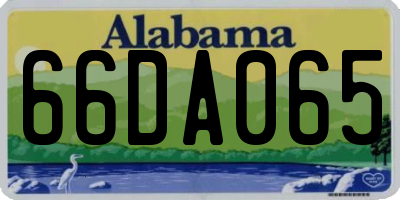 AL license plate 66DA065