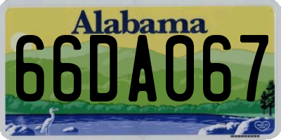 AL license plate 66DA067