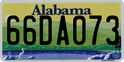 AL license plate 66DA073