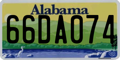 AL license plate 66DA074