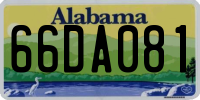AL license plate 66DA081