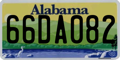 AL license plate 66DA082