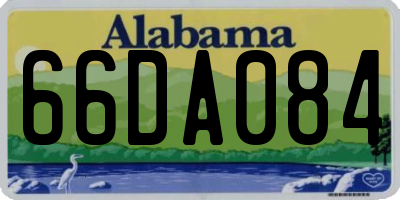 AL license plate 66DA084