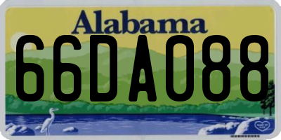 AL license plate 66DA088