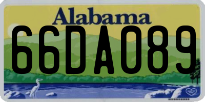 AL license plate 66DA089