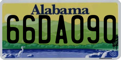 AL license plate 66DA090