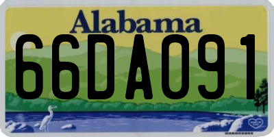 AL license plate 66DA091