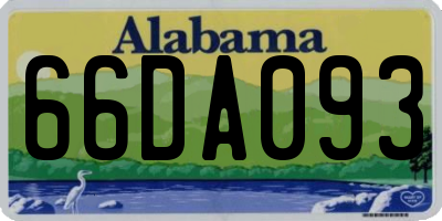 AL license plate 66DA093