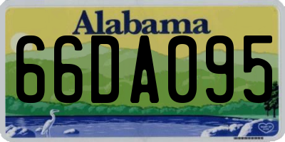 AL license plate 66DA095