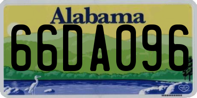 AL license plate 66DA096