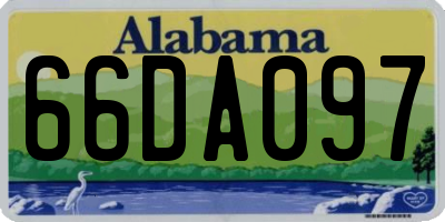 AL license plate 66DA097