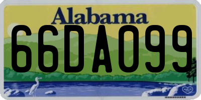 AL license plate 66DA099