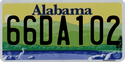 AL license plate 66DA102