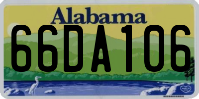 AL license plate 66DA106