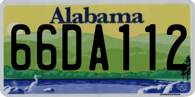 AL license plate 66DA112