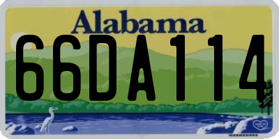 AL license plate 66DA114
