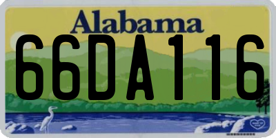 AL license plate 66DA116