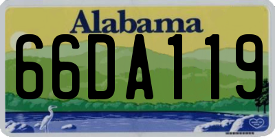 AL license plate 66DA119