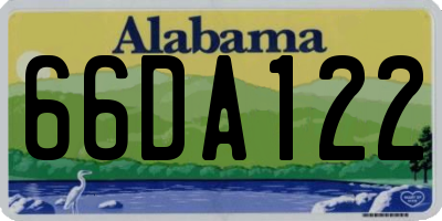 AL license plate 66DA122