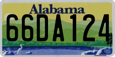 AL license plate 66DA124