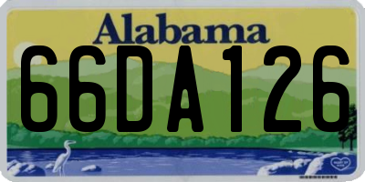 AL license plate 66DA126