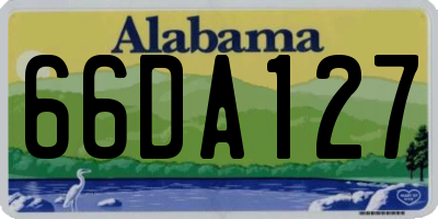 AL license plate 66DA127