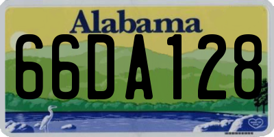 AL license plate 66DA128