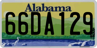 AL license plate 66DA129