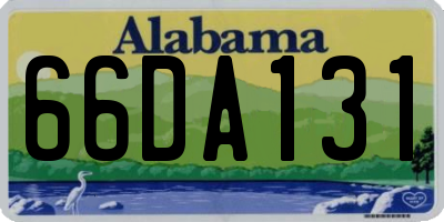AL license plate 66DA131