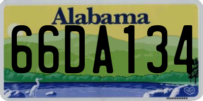 AL license plate 66DA134