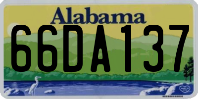 AL license plate 66DA137