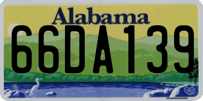 AL license plate 66DA139