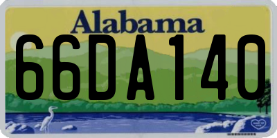 AL license plate 66DA140