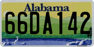 AL license plate 66DA142