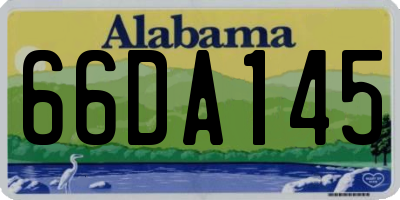 AL license plate 66DA145
