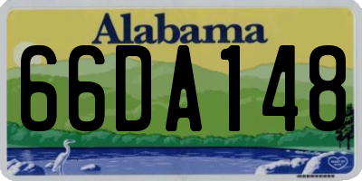 AL license plate 66DA148