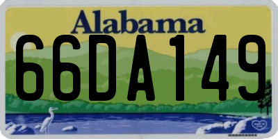 AL license plate 66DA149