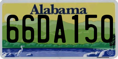 AL license plate 66DA150