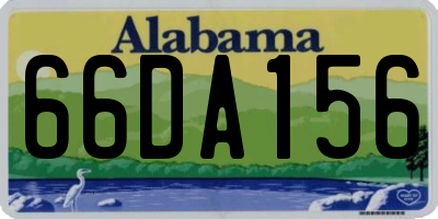 AL license plate 66DA156