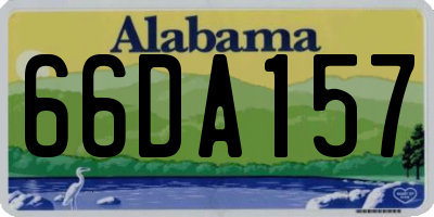 AL license plate 66DA157