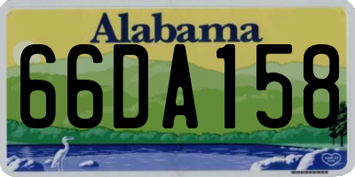 AL license plate 66DA158