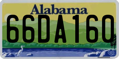 AL license plate 66DA160