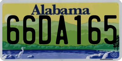 AL license plate 66DA165