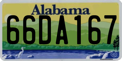 AL license plate 66DA167