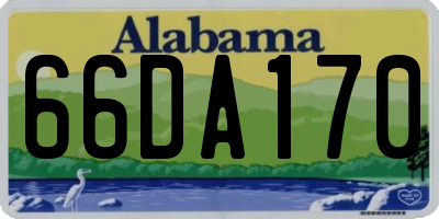 AL license plate 66DA170