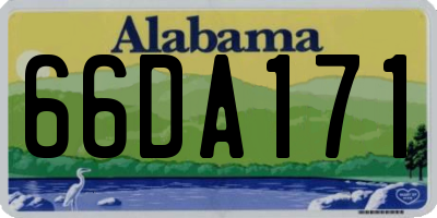 AL license plate 66DA171