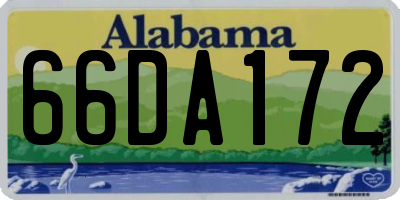 AL license plate 66DA172