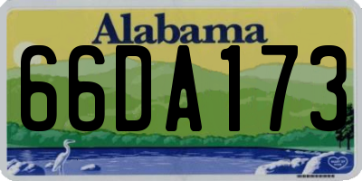 AL license plate 66DA173