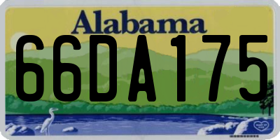 AL license plate 66DA175